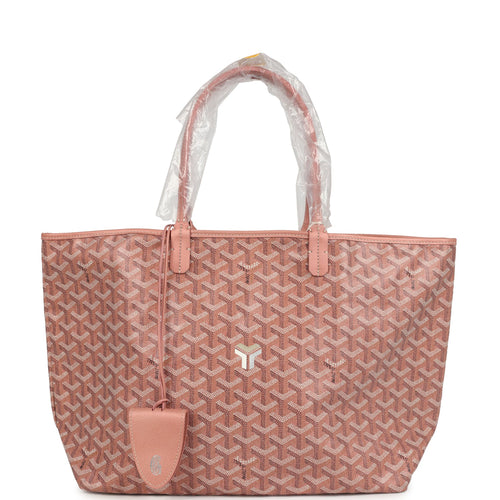 Goyard Goyardine Pearly Coral Saint Louis PM Tote Bag Palladium Hardware