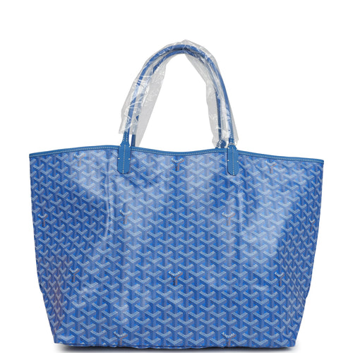 Goyard Goyardine Sky Blue St. Louis GM Tote Bag Palladium Hardware