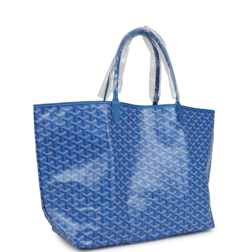 Goyard Goyardine Sky Blue St. Louis GM Tote Bag Palladium Hardware