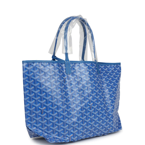 Goyard Goyardine Sky Blue St. Louis PM Tote Bag Palladium Hardware