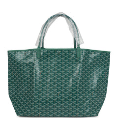 Goyard Goyardine Green St. Louis GM Tote Bag Palladium Hardware