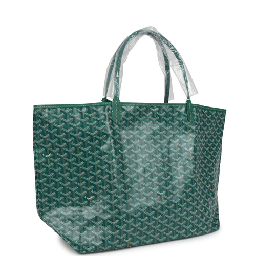 Goyard Goyardine Green St. Louis GM Tote Bag Palladium Hardware
