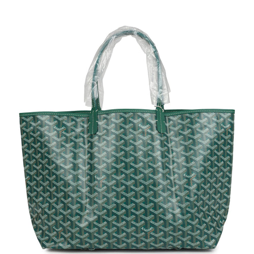 Goyard Goyardine Green St. Louis PM Tote Bag Palladium Hardware