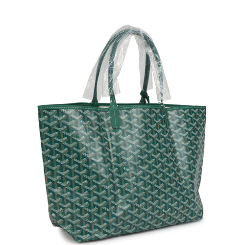 Goyard Goyardine Green St. Louis PM Tote Bag Palladium Hardware