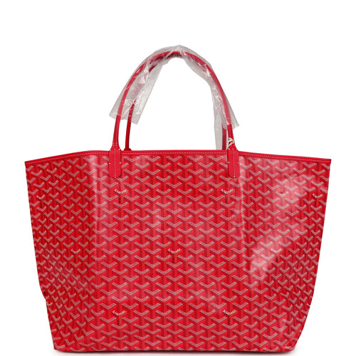 Goyard Goyardine Fuchsia St. Louis GM Tote Bag Palladium Hardware