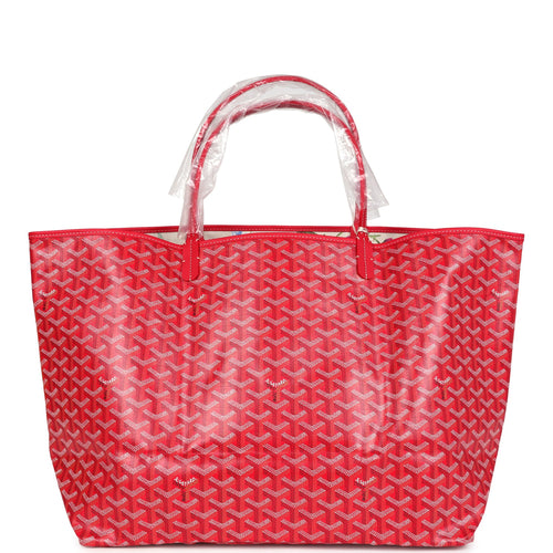 Goyard Goyardine Fuchsia St. Louis GM Tote Bag Palladium Hardware