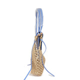 Goyard Goyardine Canvas Iris Aligre Bag Raffia Net Palladium Hardware - Thumbnail View 4