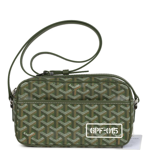 Goyard Goyardine Khaki Cap Vert PM Bag Palladium Hardware