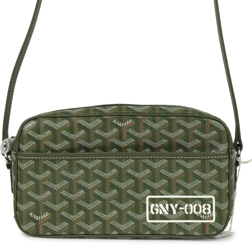 Goyard Goyardine Khaki Cap Vert PM Bag Palladium Hardware