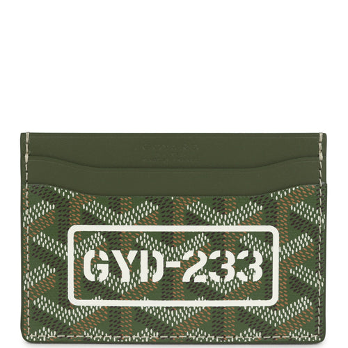 Goyard Goyardine Canvas Khaki Saint-Sulpice Card Wallet
