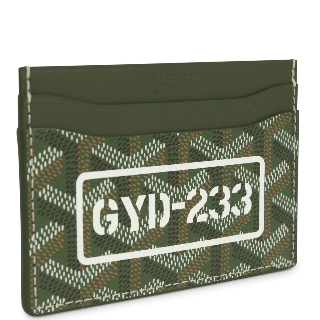Goyard Goyardine Canvas Khaki Saint-Sulpice Card Wallet Goyard Goyardine Canvas Khaki Saint-Sulpice Card Wallet