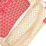Goyard Goyardine Canvas Fuchsia Aligre Bag Raffia Net Palladium Hardware - Thumbnail View 8
