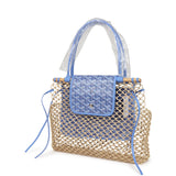 Goyard Goyardine Canvas Iris Aligre Bag Raffia Net Palladium Hardware