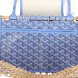 Goyard Goyardine Canvas Iris Aligre Bag Raffia Net Palladium Hardware