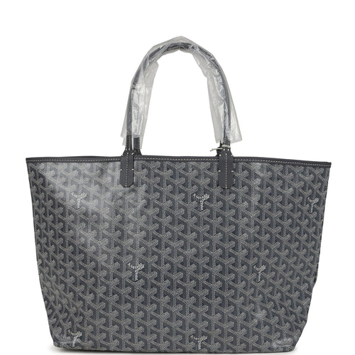 Goyard Goyardine Grey St. Louis PM Tote Bag Palladium Hardware
