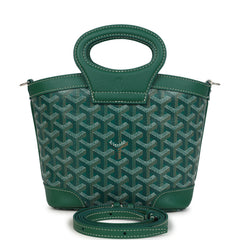 Goyard Goyardine Canvas Green Beluga Mini Bag Palladium Hardware