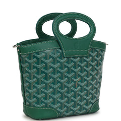 Goyard Goyardine Canvas Green Beluga Mini Bag Palladium Hardware