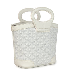 Goyard Goyardine Canvas White Beluga Mini Bag Palladium Hardware