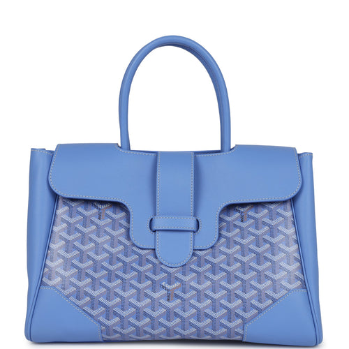 Goyard Saigon Tote Iris Goyardine Canvas Palladium Hardware