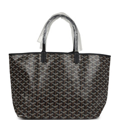 Goyard Goyardine Black Saint Louis PM Tote Bag Palladium Hardware