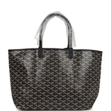 Goyard Goyardine Black Saint Louis PM Tote Bag Palladium Hardware - Thumbnail View 1