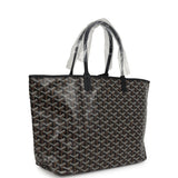 Goyard Goyardine Black Saint Louis PM Tote Bag Palladium Hardware - Thumbnail View 2