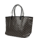 Goyard Goyardine Black Saint Louis PM Tote Bag Palladium Hardware - Thumbnail View 3