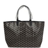 Goyard Goyardine Black Saint Louis PM Tote Bag Palladium Hardware - Thumbnail View 5