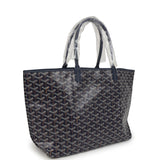 Goyard Goyardine Navy Saint Louis PM Tote Bag Palladium Hardware