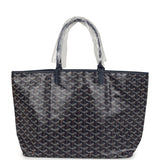Goyard Goyardine Navy Saint Louis PM Tote Bag Palladium Hardware