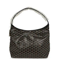 Goyard Goyardine Black Boheme Hobo Bag Palladium Hardware