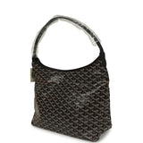 Goyard Goyardine Black Boheme Hobo Bag Palladium Hardware