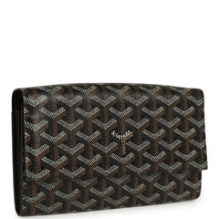 Goyard Goyardine Canvas Black Varenne Continental Wallet Bag Palladium Hardware