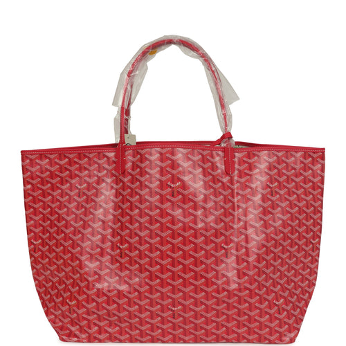 Goyard Goyardine Fuchsia Saint Louis GM Tote Bag Palladium Hardware