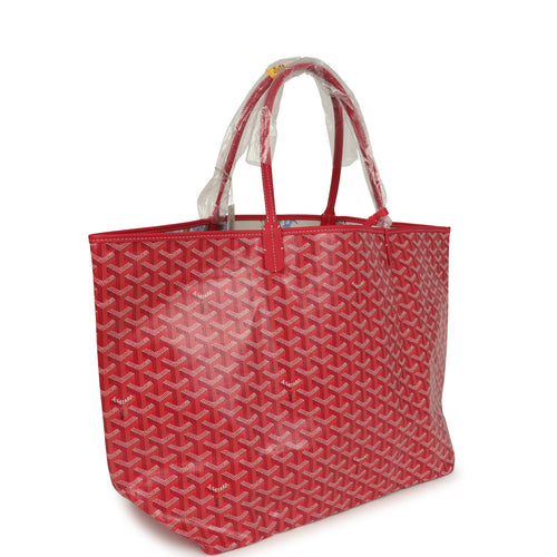 Goyard Goyardine Fuchsia Saint Louis GM Tote Bag Palladium Hardware
