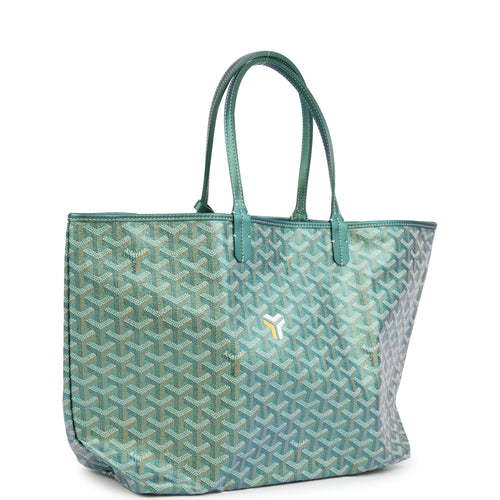 Goyard Goyardine Pearly Green St. Louis PM Tote Bag Palladium Hardware