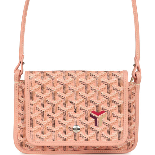 Goyard Plumet Pocket Wallet Pink Goyardine Palladium Hardware