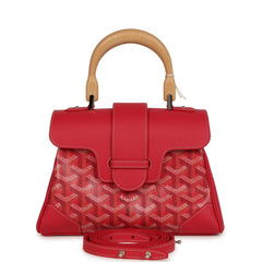 Goyard Goyardine Canvas Fuchsia Soft Saigon Mini Palladium Hardware