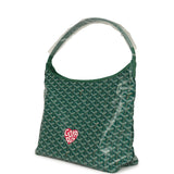 Goyard Goyardine Green Boheme Hobo Bag Palladium Hardware