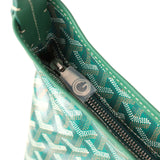 Goyard Goyardine Green Boheme Hobo Bag Palladium Hardware