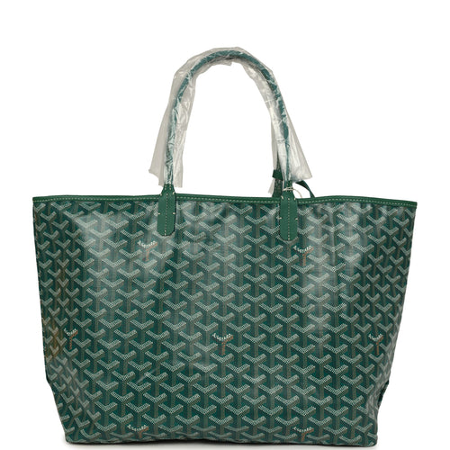 Goyard Goyardine Green Saint Louis PM Tote Bag Palladium Hardware