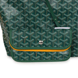 Goyard Goyardine Green Saint Louis PM Tote Bag Palladium Hardware