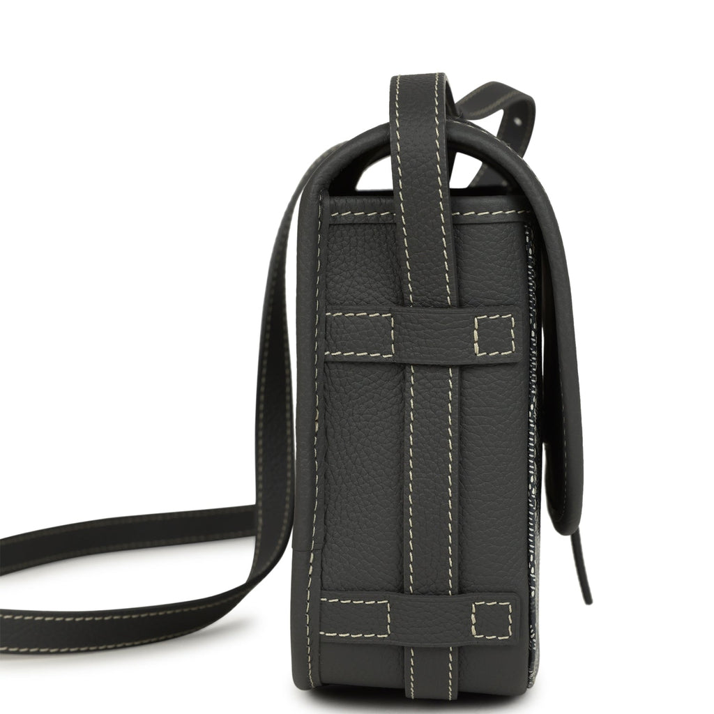 Goyard Goyardine Grey Belvedere PM Bag Palladium Hardware