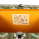 Goyard Goyardine Canvas Khaki Minaudière Trunk Bag Palladium Hardware