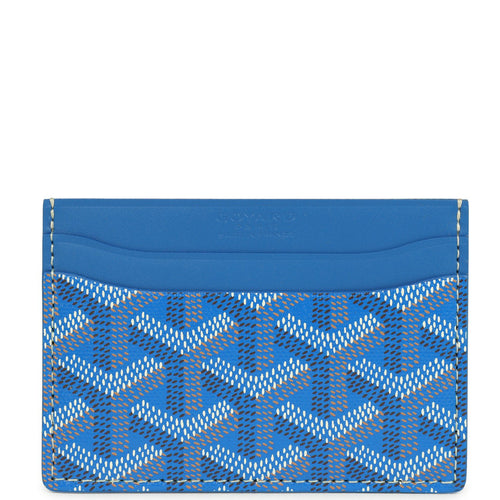 Goyard Goyardine Canvas Sky Blue Saint-Sulpice Card Wallet