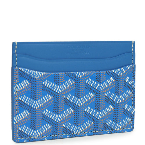Goyard Goyardine Canvas Sky Blue Saint-Sulpice Card Wallet