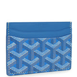 Goyard Goyardine Canvas Sky Blue Saint-Sulpice Card Wallet
