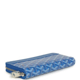 Goyard Goyardine Canvas Sky Blue Matignon GM Wallet Palladium Hardware - Thumbnail View 6