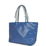 Goyard Goyardine Canvas Sky Blue Artois MM Tote Palladium Hardware