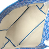 Goyard Goyardine Canvas Sky Blue Artois MM Tote Palladium Hardware